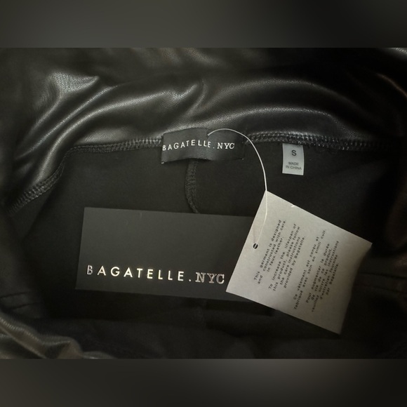 Bagatelle NYC Faux Leather Leggings Black Size S - Picture 3 of 5